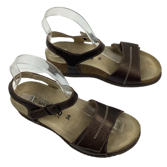 Mephisto Air-Relax Cork Wedge Comfort Sandal - Picture 4 of 11